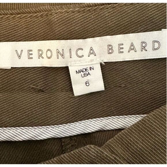 Veronica Beard Field Cargo Pants Army Green Elastic Jogger Hem Side Snaps Size 6 - Picture 6 of 8
